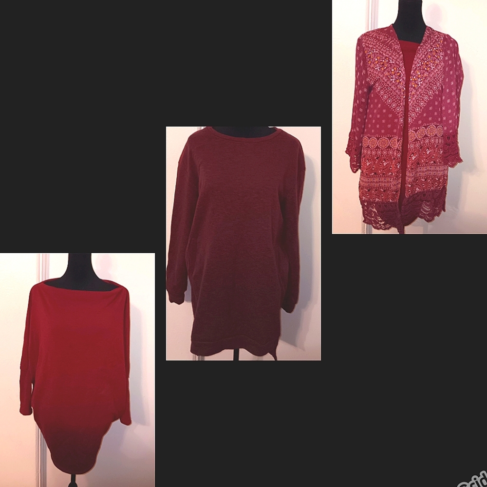 Lady in maroon bundle